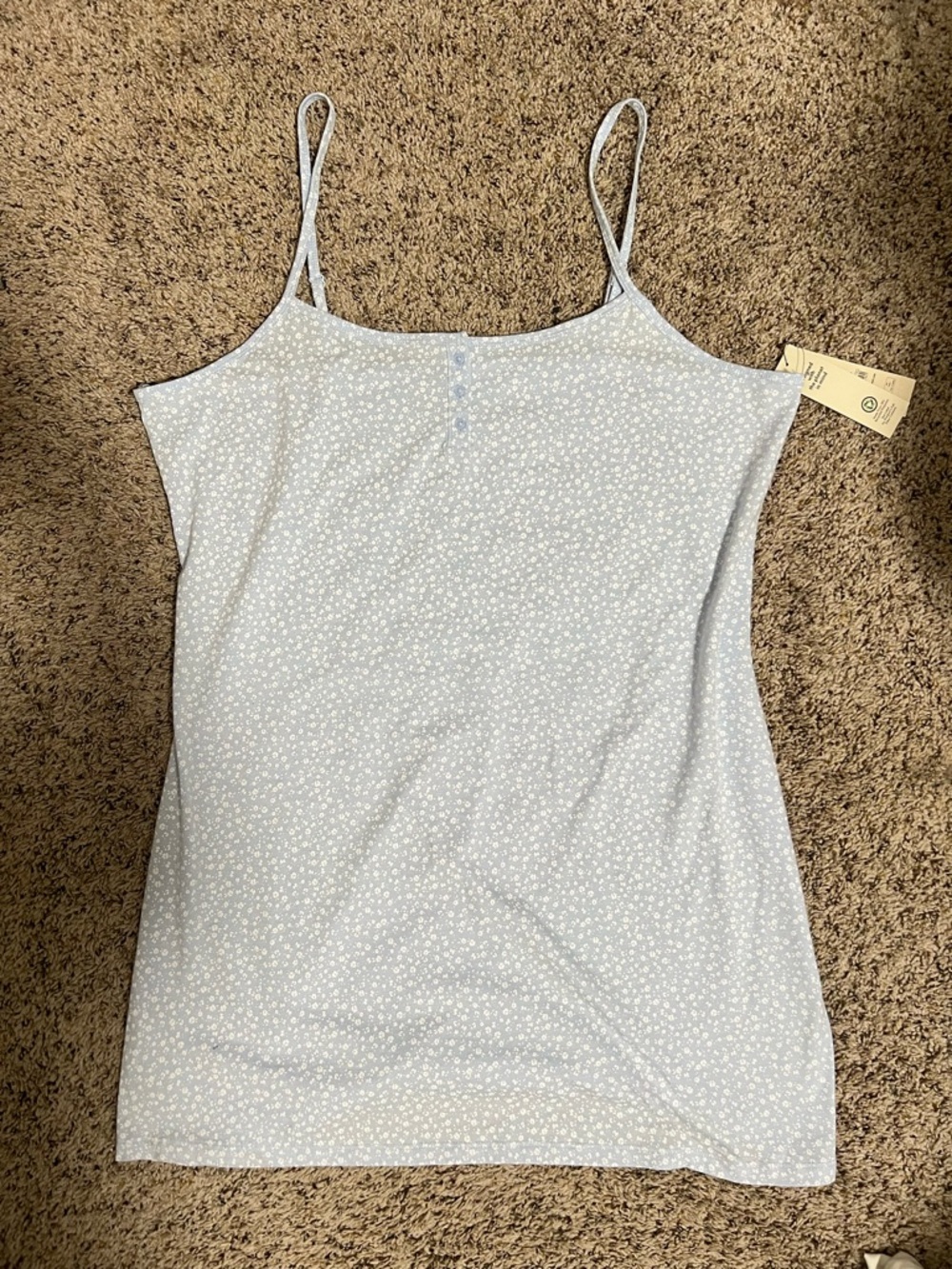 NWT No Boundaries Floral Henley Sleep Dress Pastel Blue XXL - Picture 3 of 7